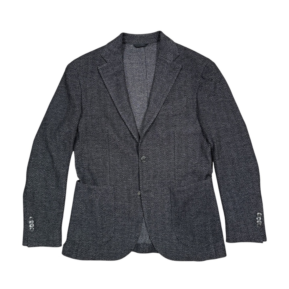Men's Charcoal Herringbone Sport Coat Blazer